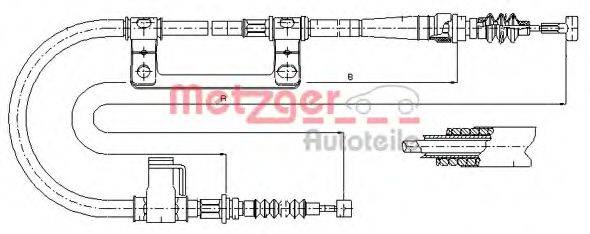 METZGER 170579 Трос, стоянкова гальмівна система