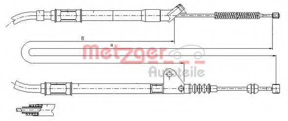 METZGER 171415 Трос, стоянкова гальмівна система