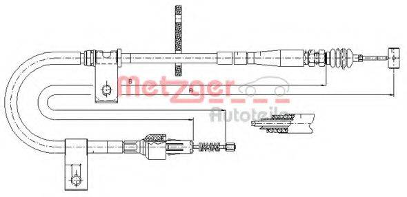 METZGER 175041 Трос, стоянкова гальмівна система