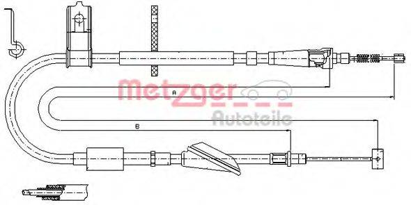 METZGER 175046 Трос, стоянкова гальмівна система