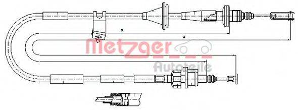 METZGER 186112 Трос, управління зчепленням