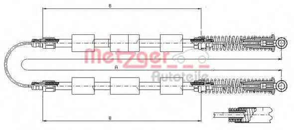 METZGER 32120 Трос, стоянкова гальмівна система