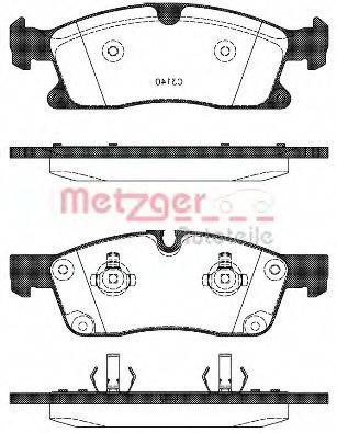 METZGER 1170785 Комплект гальмівних колодок, дискове гальмо
