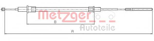METZGER 104153 Трос, стоянкова гальмівна система