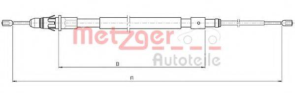 METZGER 104717 Трос, стоянкова гальмівна система