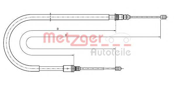 METZGER 106791 Трос, стоянкова гальмівна система