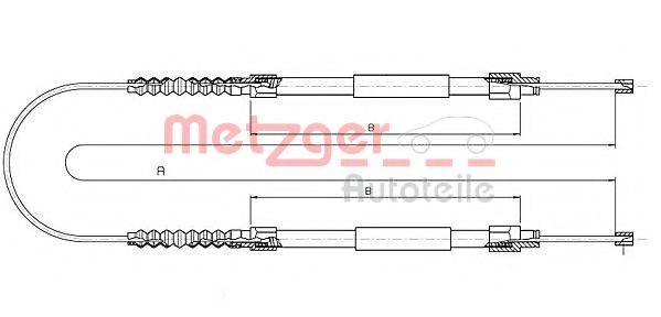 METZGER 117111 Трос, стоянкова гальмівна система