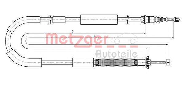 METZGER 120722 Трос, стоянкова гальмівна система