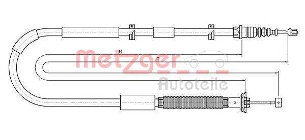 METZGER 120723 Трос, стоянкова гальмівна система