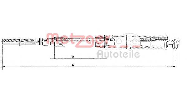 METZGER 125110 Трос, стоянкова гальмівна система