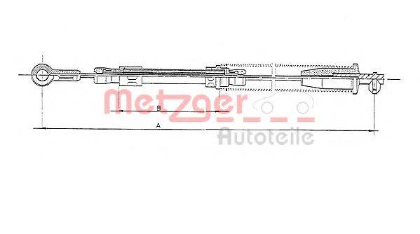 METZGER 12519 Трос, стоянкова гальмівна система