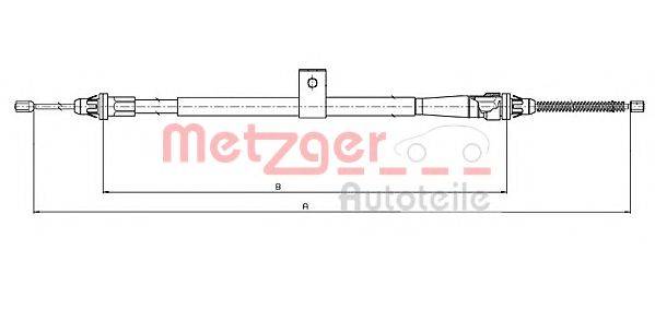 METZGER 170009 Трос, стоянкова гальмівна система