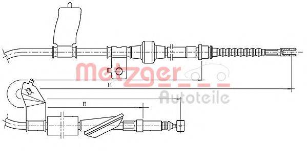 METZGER 174018 Трос, стоянкова гальмівна система