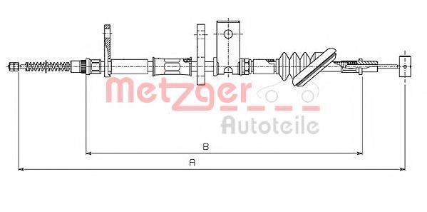 METZGER 175020 Трос, стоянкова гальмівна система