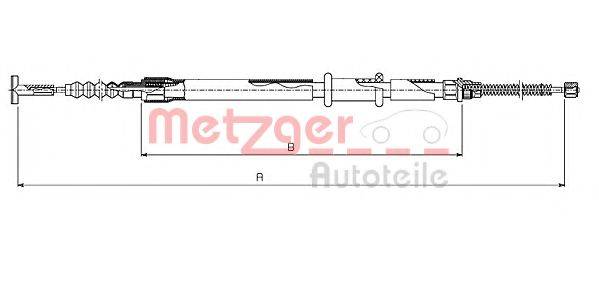 METZGER 63111 Трос, стоянкова гальмівна система