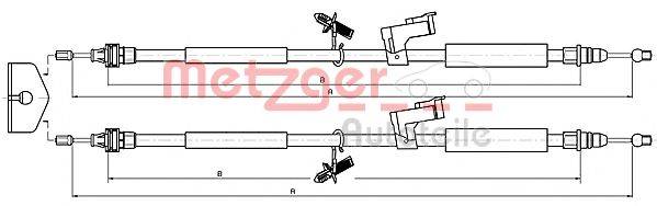 METZGER 105368 Трос, стоянкова гальмівна система