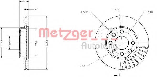 METZGER 6110054 гальмівний диск
