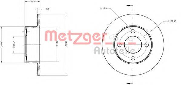 METZGER 6110106 гальмівний диск