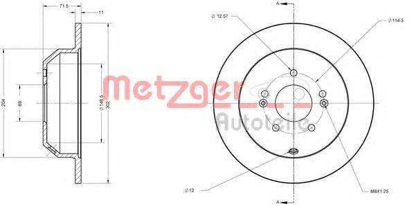 METZGER 6110460 гальмівний диск