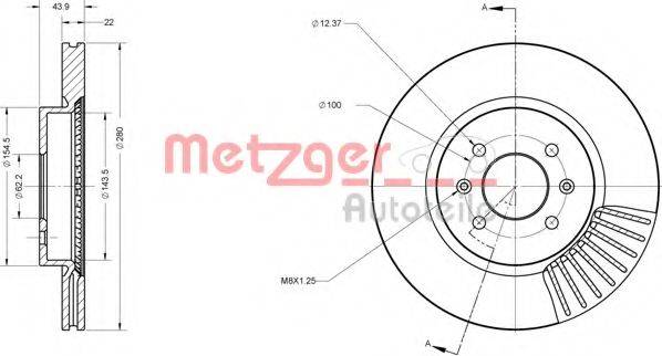 METZGER 6110679 гальмівний диск