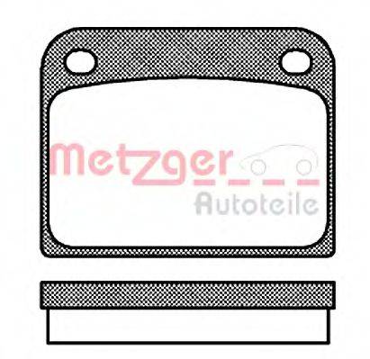 METZGER 1170704 Комплект гальмівних колодок, дискове гальмо