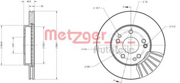 METZGER 6110223 гальмівний диск
