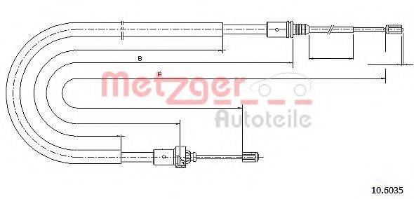 METZGER 106035 Трос, стоянкова гальмівна система