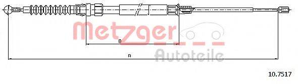 METZGER 107517 Трос, стоянкова гальмівна система